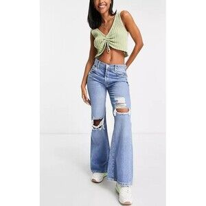 FREE PEOPLE x We the Free New Dawn Flare Distressed Jeans - 29 NWT